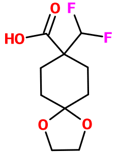 (image for) MC017910 8-(Difluoromethyl)-1,4-dioxaspiro[4.5]decane-8-carboxylic acid